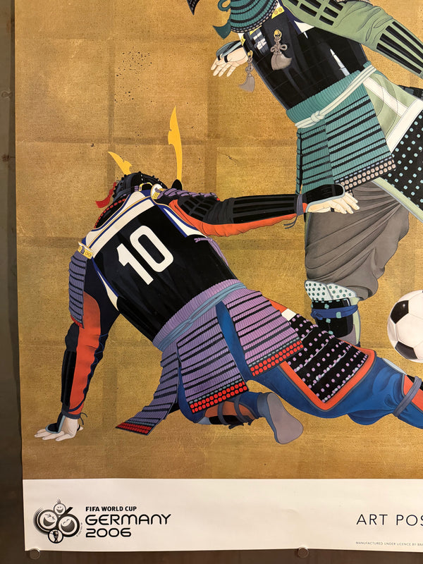 “Football / Shūkyū no Zu”, Official FIFA World Cup Germany 2006 Art Poster for Japan by Hisashi Tenmyouya 2004, Large Format Open Edition Offset Lithograph (approx. 66 × 97 cm) — Unrestored, Excellent ZB21