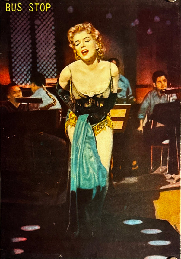 "Bus Stop", Framed Set of Two Original Release Japanese Movie Pamphlet Posters 1956, Ultra Rare, B5 Size (18 x 25cm)