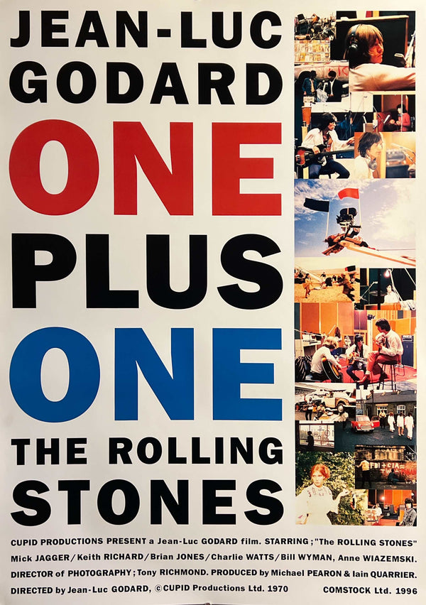 “ONE PLUS ONE / Sympathy for the Devil” (1996), ORIGINAL JAPANESE B1 THEATRICAL POSTER, JEAN-LUC GODARD / THE ROLLING STONES, Scarce B1 Oversize, Original Japanese Re-Release Campaign for the 1968 film (1996), c. 72.8 × 103 cm (28.7 × 40.6 in) IA31