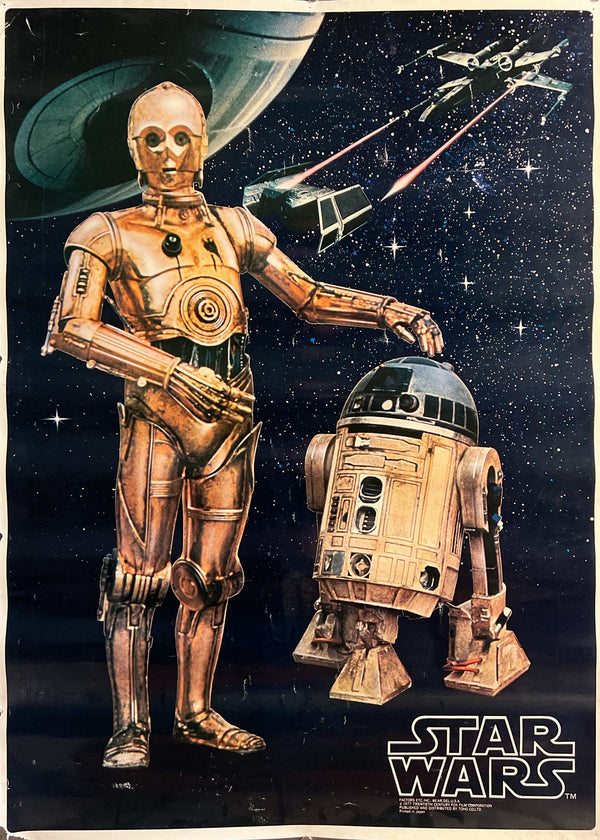 “Star Wars / C-3PO & R2-D2”, Original 1977 Japanese Commercial Poster, Large Format (62 x 86 cm) ZA1218