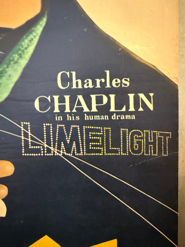 "LIMELIGHT" (ライムライト) — Original Japanese First-Release Poster, 1953, B2 Size c. 51 × 73 cm