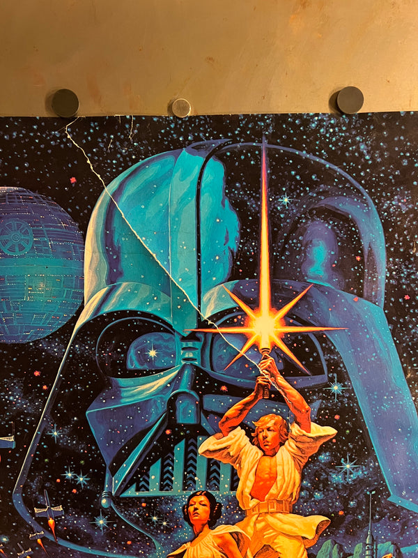 “Star Wars” (スター・ウォーズ), Rare Hildebrandt Brothers Promotional Poster 1977, B2 Size (51 × 73 cm) N157A