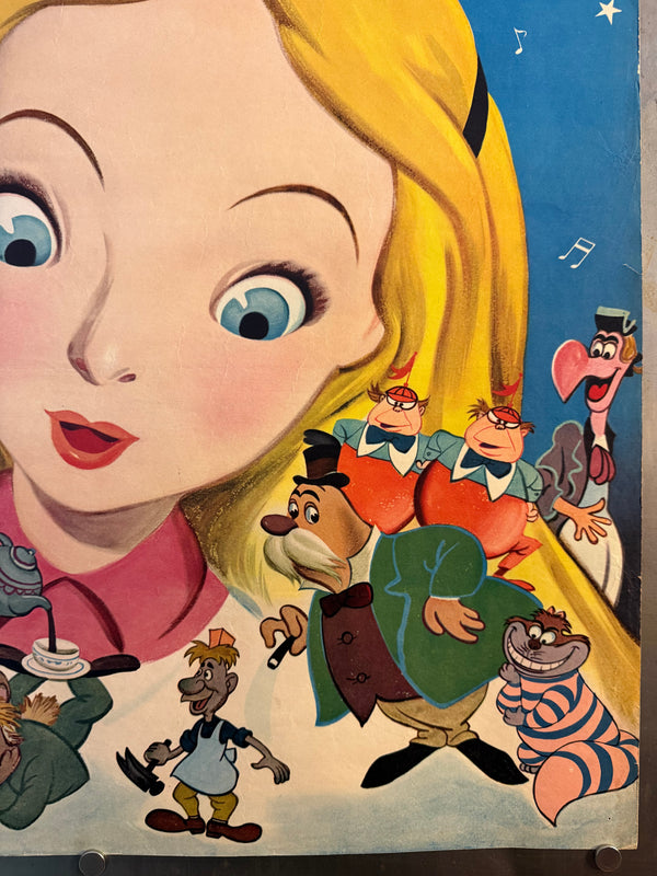 "Alice in Wonderland” (不思議の国のアリス), Original Japanese First-Release Movie Poster 1953, Ultra Rare, B2 Size (51 × 73 cm) O709