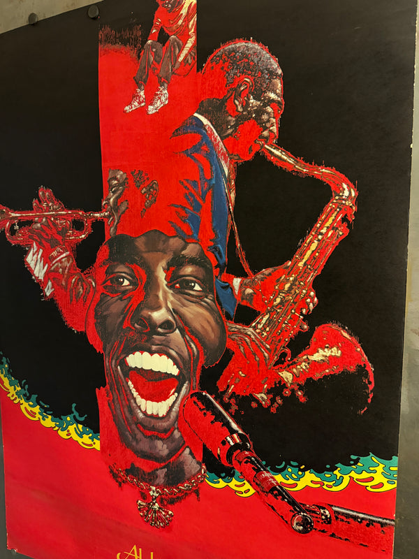 Disco Club “Alphalpha” Promotional Poster (Japan, c. 1970s) — Ex‑Hyōgo Jazz Bar Display, B1 Size (c.73 x 103cm)