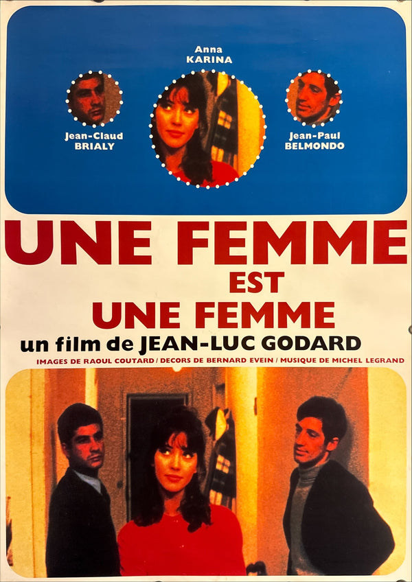 "A Woman Is a Woman", (Une femme est une femme), Original Re-Release Japanese Movie Poster 1988, B2 Size (51 x 73cm) L119