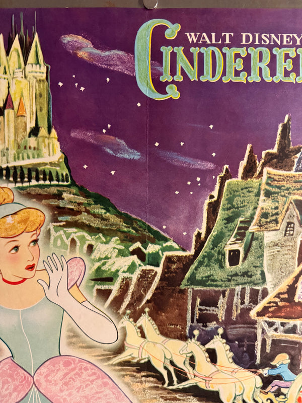“Cinderella” (シンデレラ姫), Original Japanese First-Release Movie Poster 1952, Ultra Rare B2 Size (approx. 51.5 × 72.8 cm) Q98