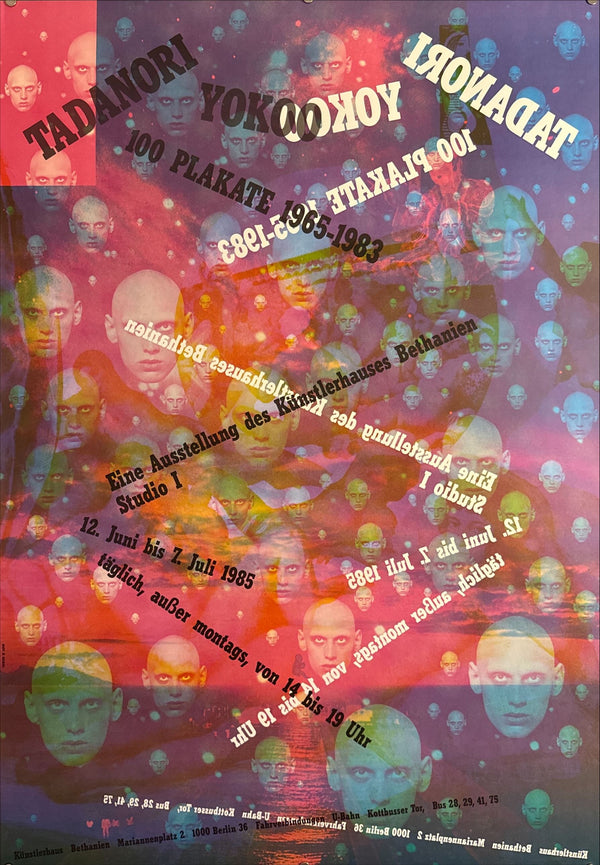 "TADANORI YOKOO – 100 Plakate 1965–1983", Japanese Contemporary Art Poster, Original Offset 1985, Ultra Rare, Size (c.73 x 103cm)