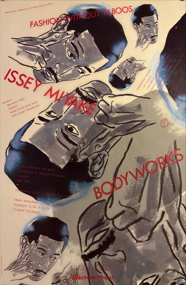 "TADANORI YOKOO - ISSEY MIYAKE BODYWORKS Poster Set (1985) - “Fashion Without Taboos”", Japanese Contemporary Art Poster, Original Offset 1985, Ultra Rare, Combined Display Size (Approx.): 102 x 146 cm