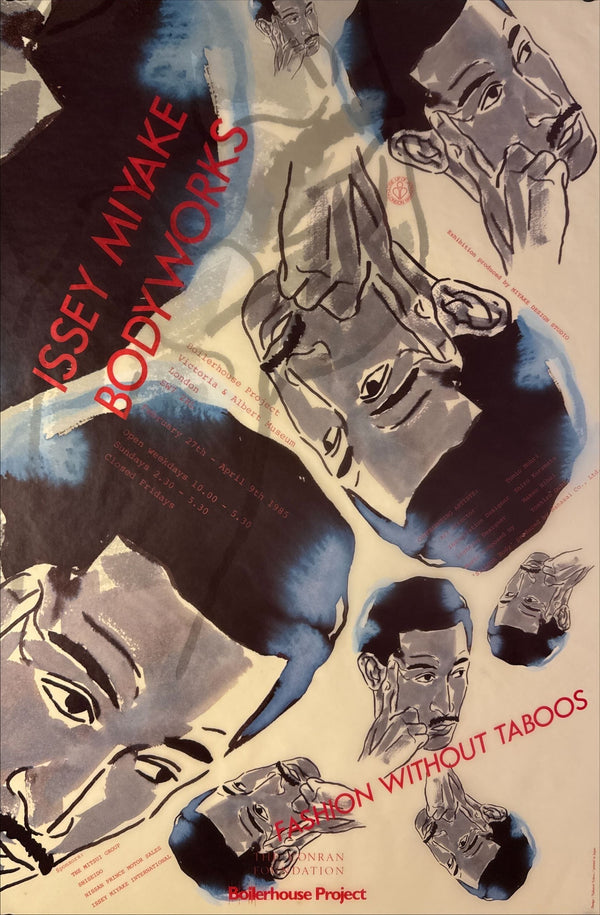 "TADANORI YOKOO - ISSEY MIYAKE BODYWORKS Poster Set (1985) - “Fashion Without Taboos”", Japanese Contemporary Art Poster, Original Offset 1985, Ultra Rare, Combined Display Size (Approx.): 102 x 146 cm