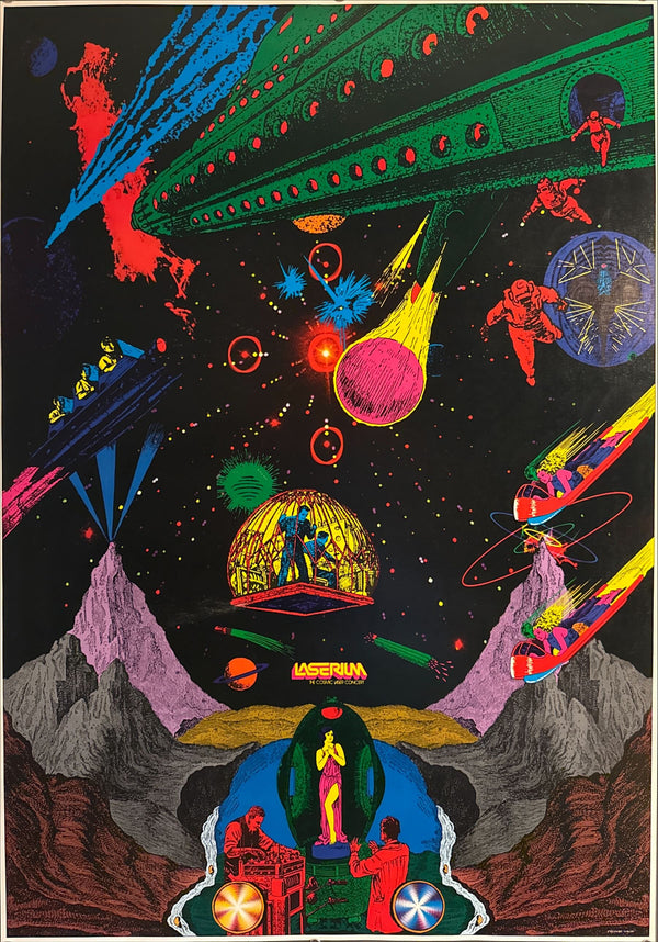 "TADANORI YOKOO - Laserium – The Cosmic Laser Concert", Japanese Contemporary Art Poster, Original Offset 1977, Ultra Rare, B1 Size (c.73 x 103cm)