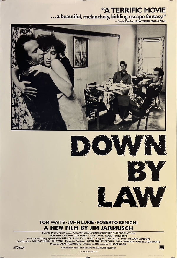 "Down by Law", Original Video Release Japanese Movie Poster 1986, B2 Size (51 x 73cm) B82