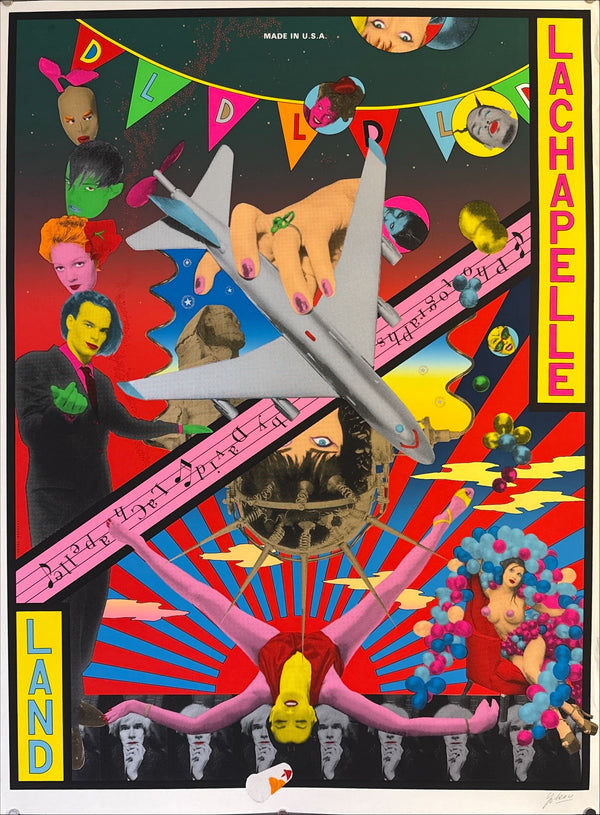 "TADANORI YOKOO - LaChapelle Land, Photographs by David LaChapelle (Style B)", Japanese Contemporary Art Poster, Original Silk Screen 1997, SIGNED, Ultra Rare, Size (c.73 x 98 cm) A