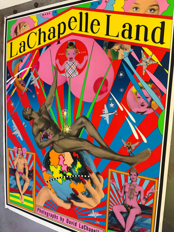 "TADANORI YOKOO - LaChapelle Land, Photographs by David LaChapelle (Style A)", Japanese Contemporary Art Poster, Original Silk Screen 1997, SIGNED, Ultra Rare, Size (c.73 x 98 cm) A