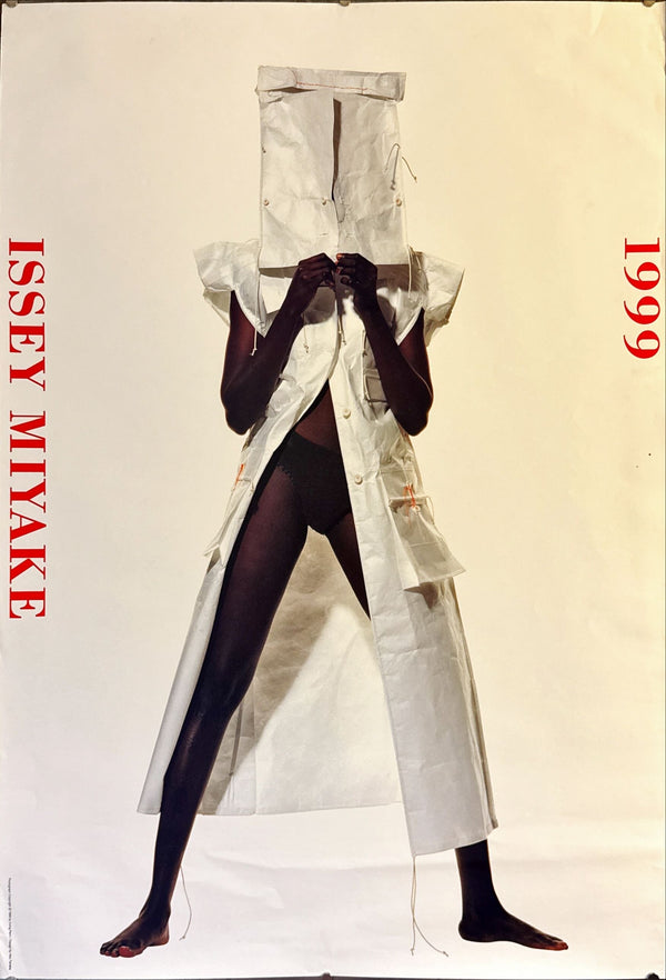 "Irving Penn × Issey Miyake (1999) - White Outfit Silver Hat Poster", Japanese Contemporary Art Poster, Original Offset 1999, Ultra Rare, Size (c.102 x 72 cm)