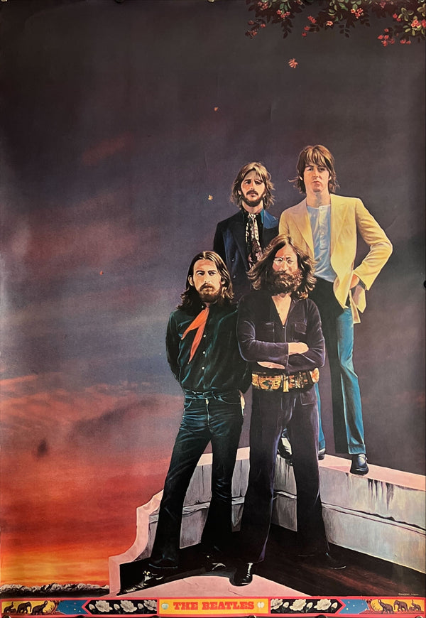 "TADANORI YOKOO - The Beatles", Japanese Contemporary Art Poster, Original Offset 1977, Ultra Rare, B1 Size (c.73 x 103cm)