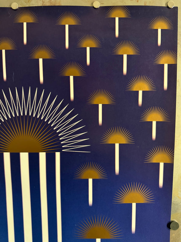 “Message from Tokyo” — Kazumasa Nagai (永井一正), Original Japanese A1 offset poster, 1986 — Size: c. 59.4 × 84.1 cm