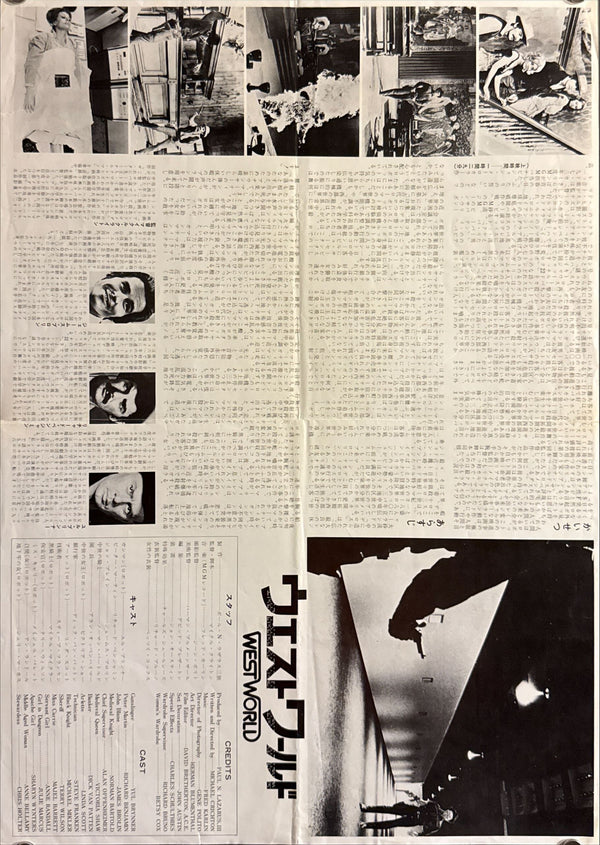 "Westworld" (ウエストワールド), Original Japanese First-Release Movie Poster 1973, B3 Size (36 × 51 cm) O373