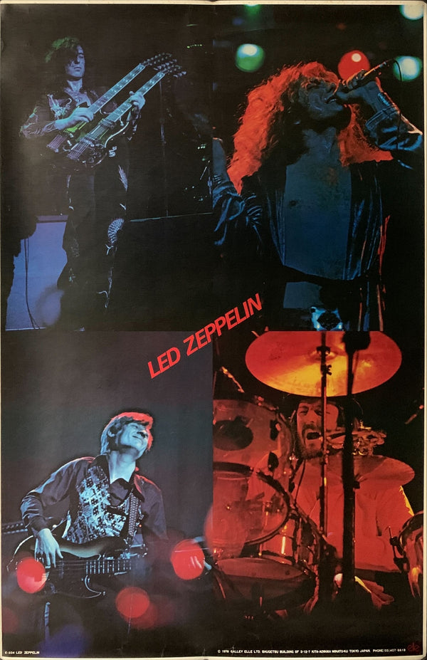 "Led Zeppelin", Original Release Japanese Music Poster 1976, (63 x 91 cm) B5