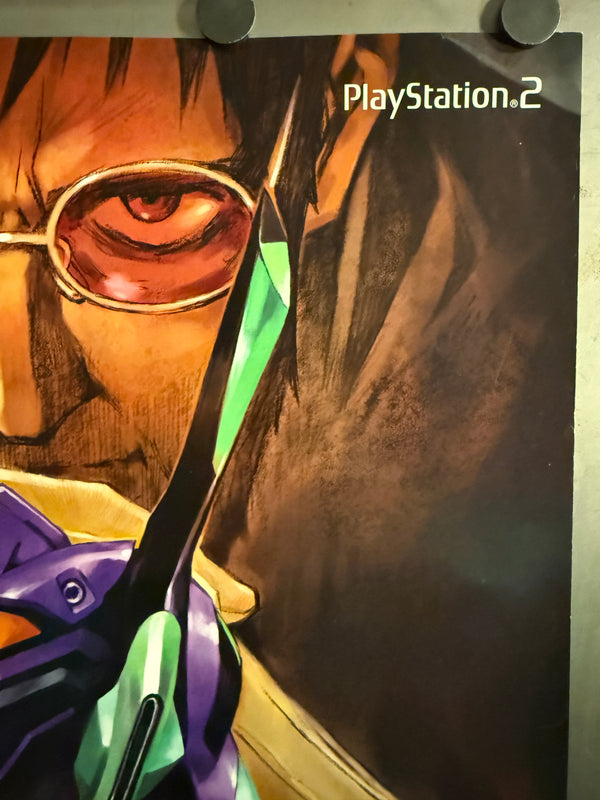 “Neon Genesis Evangelion 2” (PlayStation®2), Original Japanese Double‑Sided Shop Poster 2003, Rare “NOT FOR SALE”, B2 Size (51 × 73 cm) O409