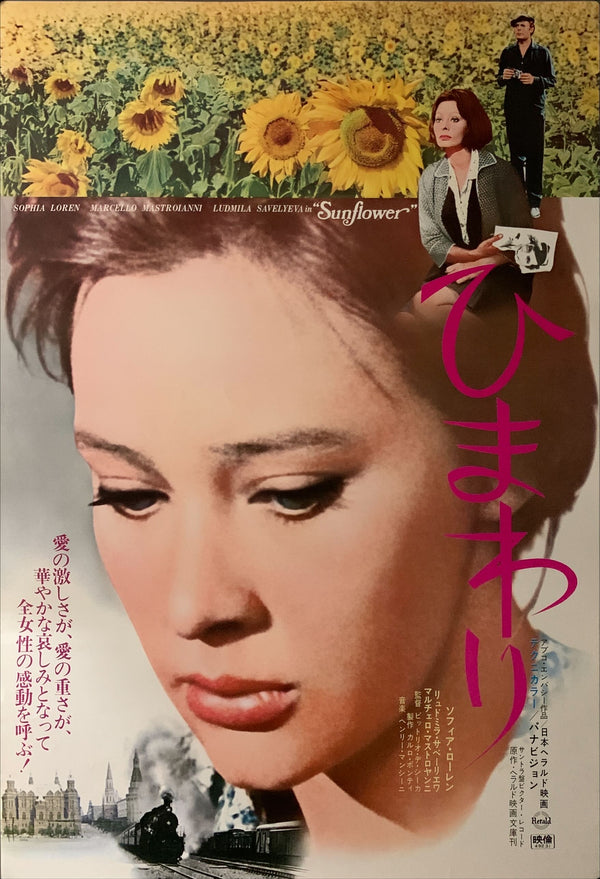 "Sunflower", Original Release Japanese Movie Poster 1974, B2 Size (51 x 73cm) B33