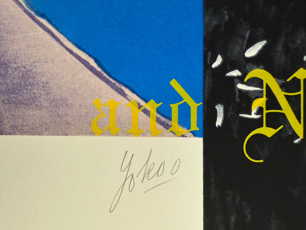 "TADANORI YOKOO - Then and Now – Tadanori Yokoo, 1991", Japanese Contemporary Art Poster, Original Silk Screen 1991, Ultra Rare, Size (c.80 x 120cm)