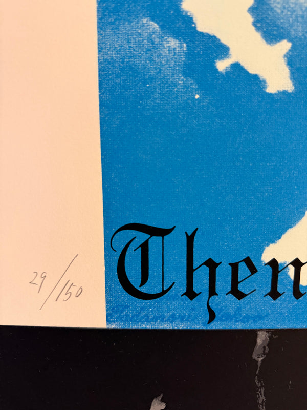 "TADANORI YOKOO - Then and Now (Swimmer) – Tadanori Yokoo, 1991", Japanese Contemporary Art Poster, Original Silk Screen 1991, Ultra Rare, Size (c.80 x 120cm)