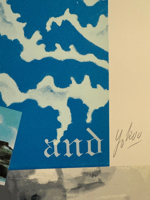 "TADANORI YOKOO - Then and Now (Swimmer) – Tadanori Yokoo, 1991", Japanese Contemporary Art Poster, Original Silk Screen 1991, Ultra Rare, Size (c.80 x 120cm)