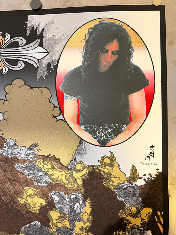 "TADANORI YOKOO - CHROME HEARTS", Japanese Contemporary Art Poster, Original Silk Screen 1997, Ultra Rare, Size (c.73 x 103cm)