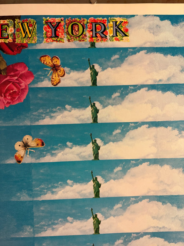 "TADANORI YOKOO - New York (1968)", Japanese Contemporary Art Poster, Original Offset 1968, Ultra Rare, SIGNED, Size (c.84.1 x 60.5 cm) - Gallery