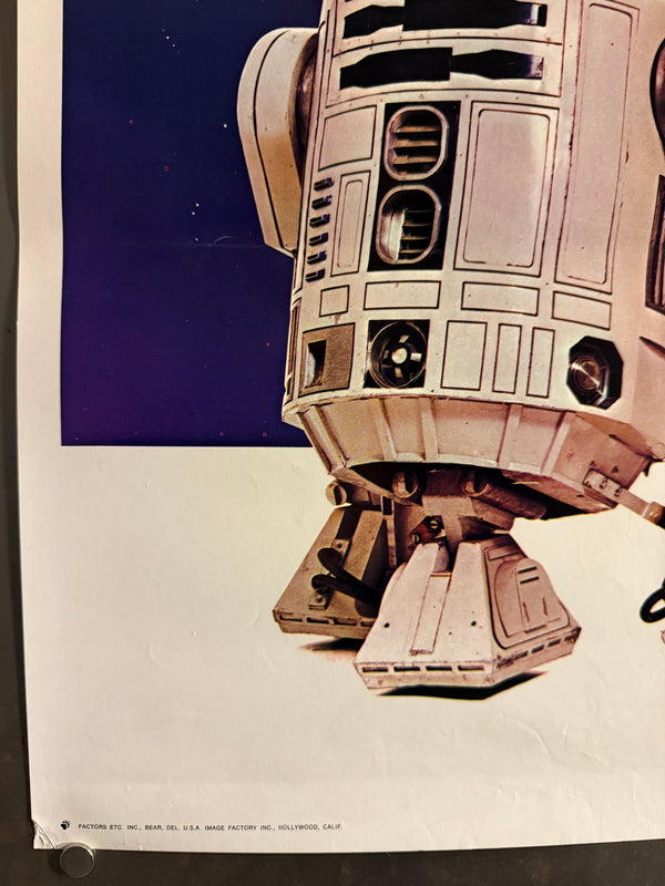 “Star Wars (R2-D2 & C-3PO)”, Original Japanese Promotional Poster 1977, B2 Size (51 × 73 cm) O463