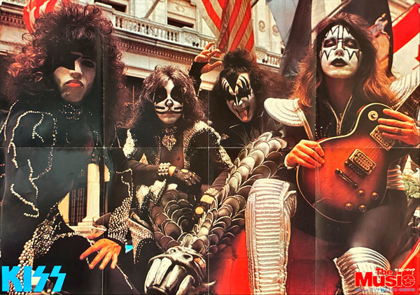 "KISS", Original Release Japanese Promotional Poster 1977, B2 Size (51 x 73cm) N94