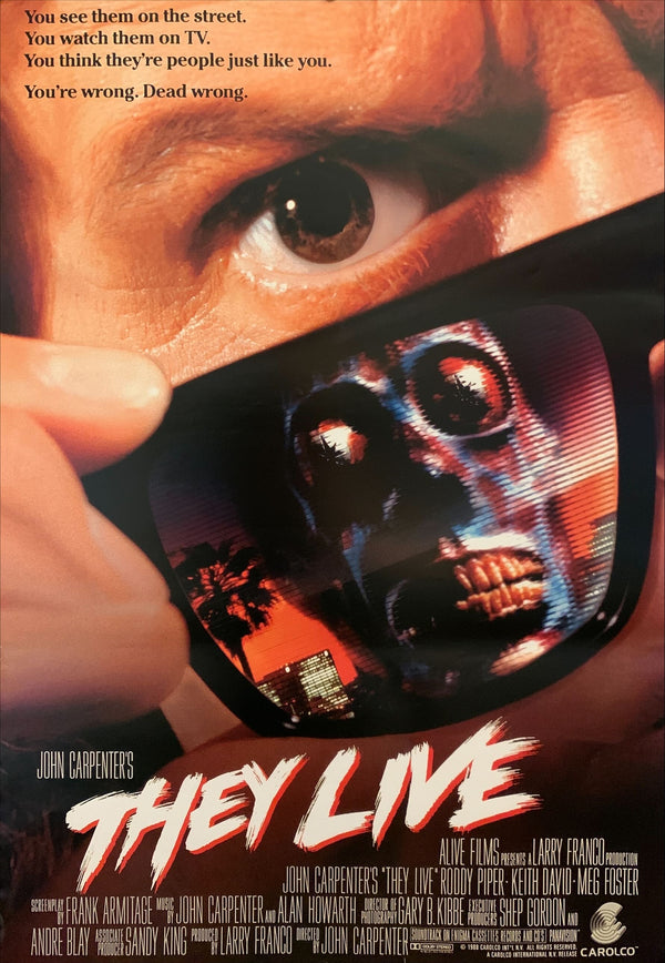 "They Live", Original Release Japanese Movie Poster 1988, B2 Size (51 x 73cm) F73