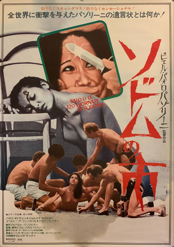 "Salò, or the 120 Days of Sodom", Original Release Japanese Movie Poster 1976, B2 Size (51 x 73cm)  G16