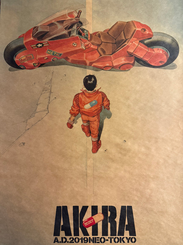 “Akira” (アキラ), Ultra‑Rare Original Japanese Opening‑Night / Admission‑Bonus “A.D.2019 NEO‑TOKYO” Poster 1988, B2 Tea‑Paper Size (c. 51.5 × 72.8 cm) P116