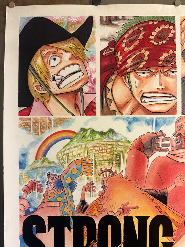 “ONE PIECE FILM: STRONG WORLD / ワンピースフィルム ストロングワールド”, ORIGINAL JAPANESE DOUBLE-SIDED B1 THEATRICAL ROADSHOW POSTER 2009, Rare, B1 Size (c. 72.8 x 103cm)