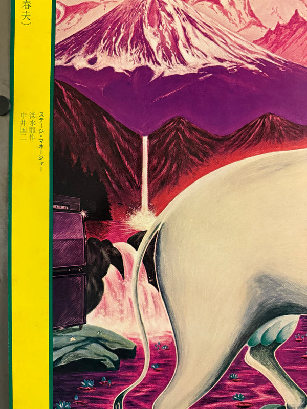 "TADANORI YOKOO - FLUSH CONCERT 2 (西武劇場) / Flush Concert 2 (Seibu Theater)", Japanese Contemporary Art Poster, Original Offset 1974, Ultra Rare, B1 Size (c. 73 x 103 cm)