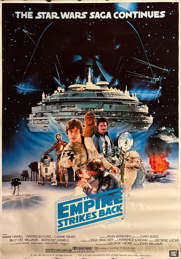 “Star Wars: The Empire Strikes Back” (スター・ウォーズ/帝国の逆襲), Original Japanese B1 Promotion Poster 1984, B1 Size (c. 72 × 103 cm)