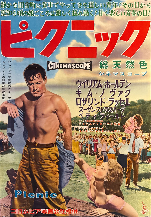"Picnic", Original Release Japanese Movie Poster 1956, Very Rare, B2 Size (51 × 73 cm) N247