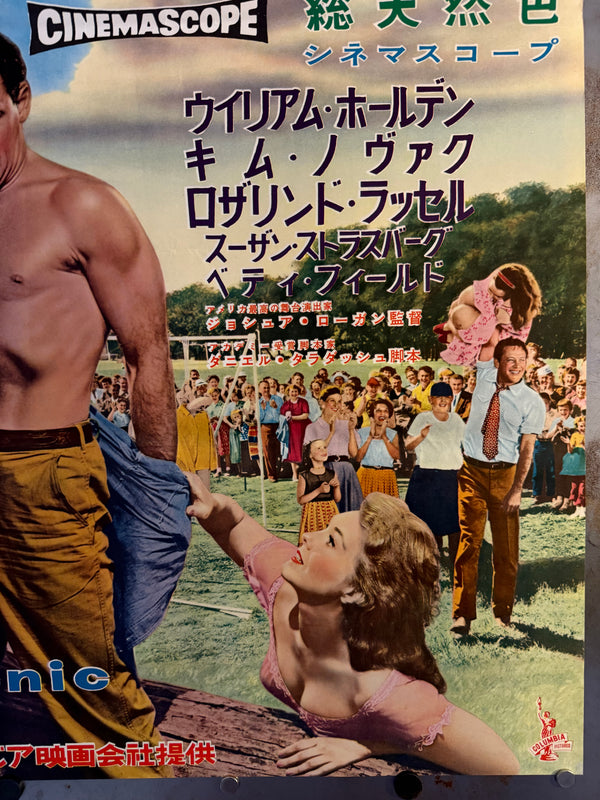 "Picnic", Original Release Japanese Movie Poster 1956, Very Rare, B2 Size (51 × 73 cm) N247