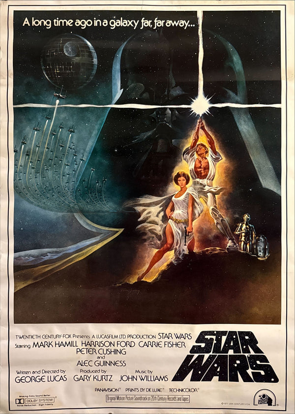 "Star Wars: A New Hope" (スター・ウォーズ), Original Japanese Movie Soundtrack Poster 1982, B1 Size (c. 72 × 103 cm)
