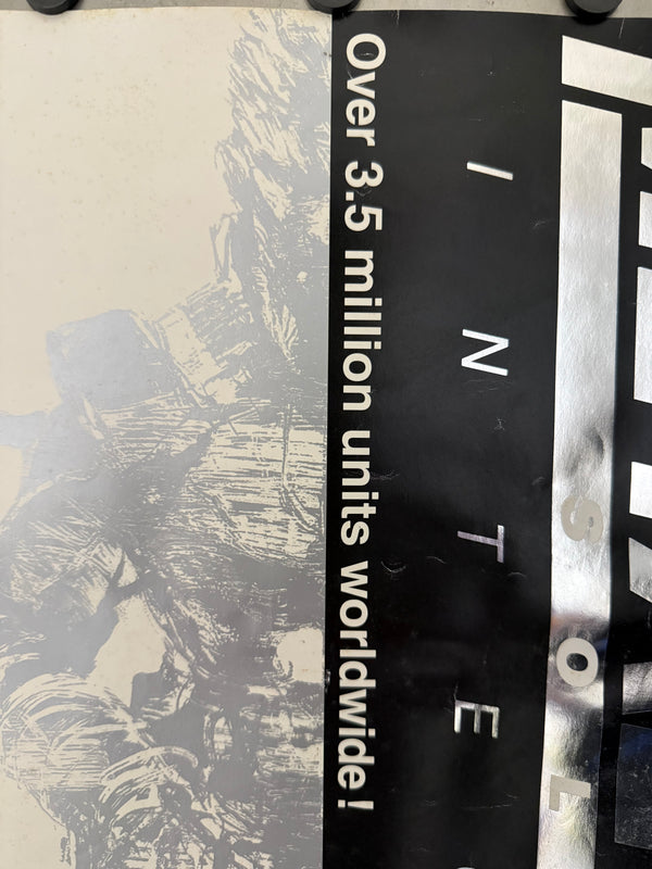 “Metal Gear Solid Integral”, Original Japanese Video Game Promotional Poster 1999, B3 Size (36 × 51 cm) — Ultra Rare Metallic Silver Variant P209