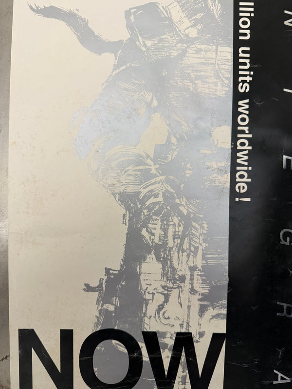 “Metal Gear Solid Integral”, Original Japanese Video Game Promotional Poster 1999, B3 Size (36 × 51 cm) — Ultra Rare Metallic Silver Variant P209