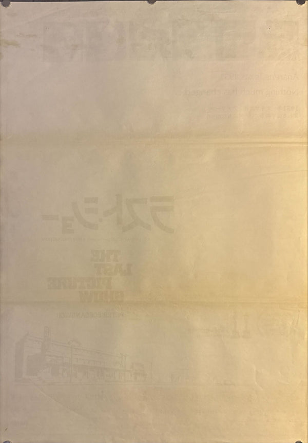 "The Last Picture Show", Original Release Japanese Movie Poster 1971, B2 Size (51 x 73cm) I273 A