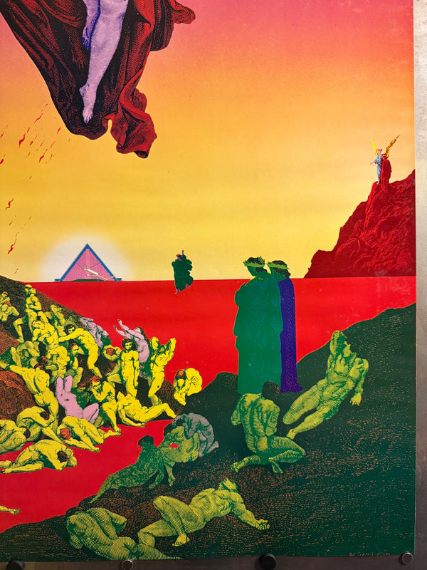 “TADANORI YOKOO – Greeting”, Japanese Contemporary Art / Psychedelic Poster, Original Offset Lithograph 1972, Hand Signed, Ultra Rare, B1 Size (c.73 × 103 cm)