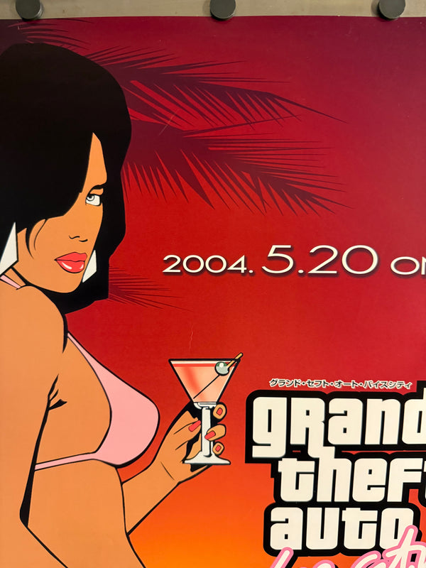 "Grand Theft Auto: Vice City", Original Release Japanese CAPCOM / PlayStation 2 / PC Promotional Poster 2004, Ultra Rare, B2 Size (c.51.5 × 72.8 cm) P229
