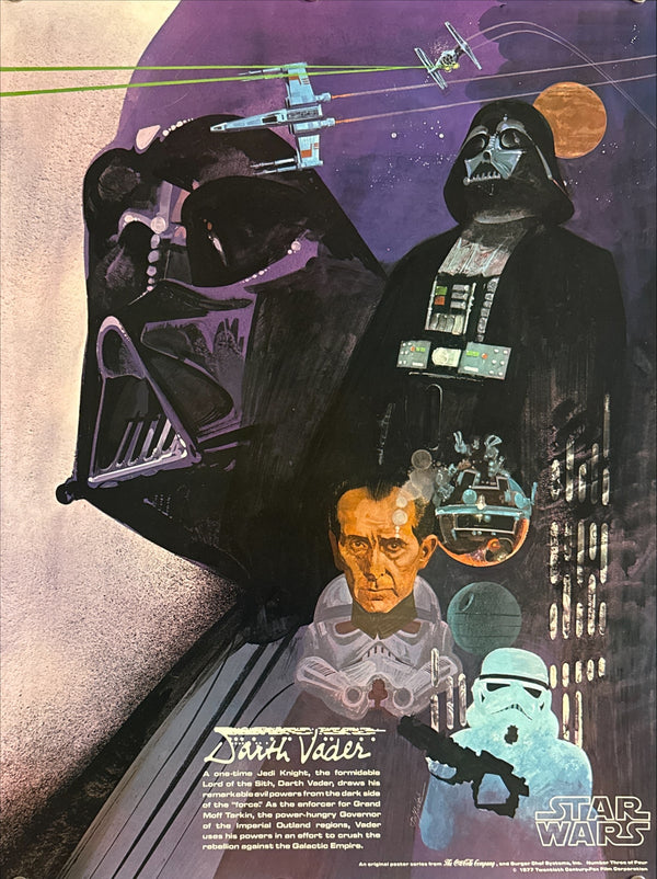 “Star Wars”, Original Burger Chef Promotional Poster Set 1977, Complete Set of Four, Coca-Cola / 20th Century-Fox Tie-In, 18 x 24 in each (c. 46 × 61 cm)