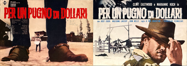 "A Fistful of Dollars" / "Per un pugno di dollari" / 「荒野の用心棒」, Original First Release Japanese Press-Sheet / Speed Movie Poster 1965, B4-Width Slim Format, c. 26 × 73 cm C223
