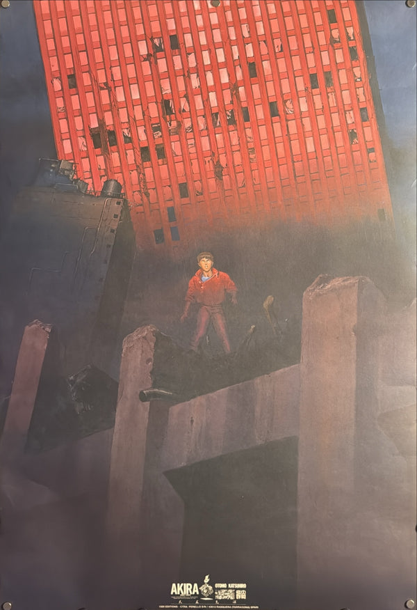 “AKIRA / アキラ” (1993) – ORIGINAL SPANISH LARGE-FORMAT LICENSED ART POSTER – KATSUHIRO OTOMO / 1000 EDITIONS Rare Vintage Edition | Premium Canson Textured Art Paper | Officially Licensed by Kodansha | c. 68 × 87 cm (26.8 × 34.3 in) | Very Good+ / Excellent