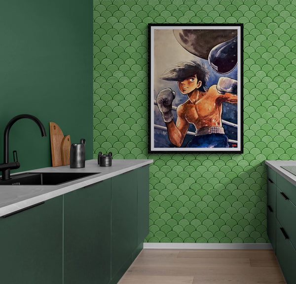 "Ashita No Joe", Original Release Japanese Movie Poster 1981, Rare, B1 Size (71 x 103cm)