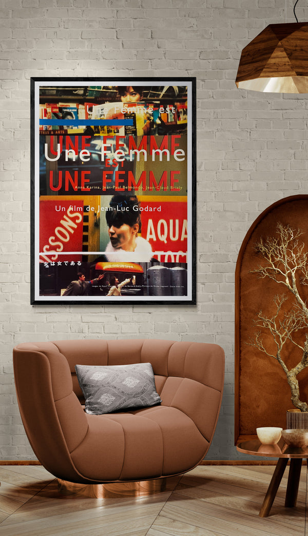 “A Woman Is a Woman” (Une femme est une femme / 女は女である), Original Re‑Release Japanese Movie Poster 1998, Ultra Rare, Large B1 Size (c. 71 × 103 cm)